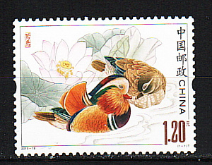 Китай _, 2015, Птицы, Цветы, 1 марка